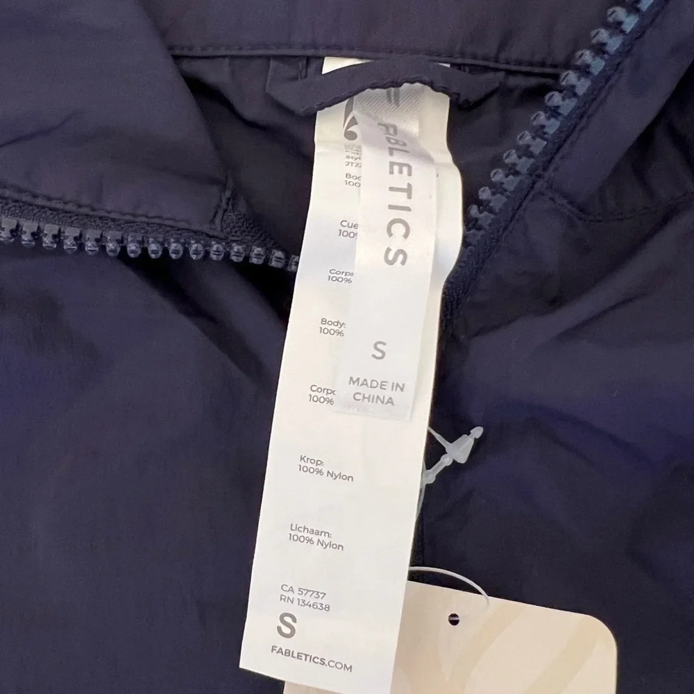 Fabletics Oversized Flyweight Lightweight Windbreaker‎ Jacket Reflective Stripe - Picture 6 of 9